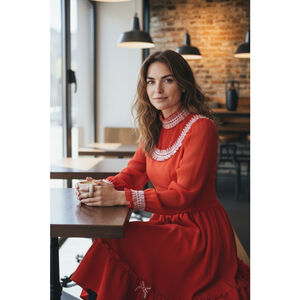 DRESS HANDMADE SIZE WAIST 28" CHEST 30"